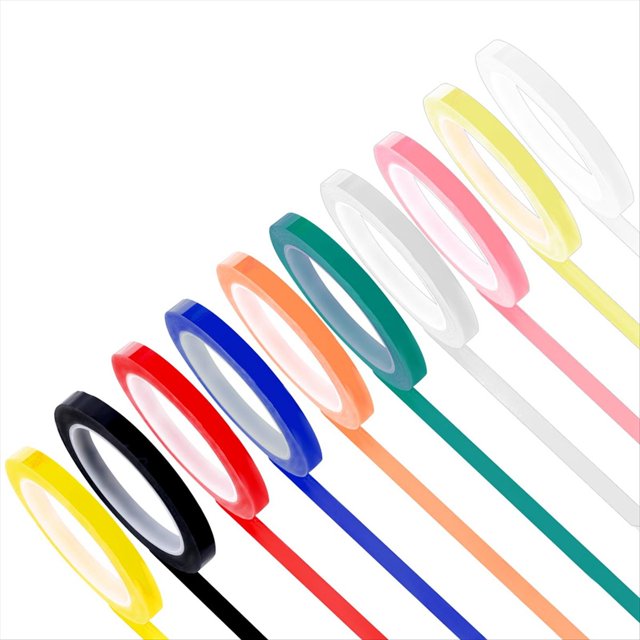 10 Rollos de Cinta de EsterilizacióN para Autoclave, Cinta de IdentificacióN de Instrumentos de 0,24 Pulgadas de y 216,5 Pulgadas de , 10 Colores