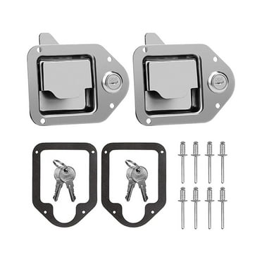 funtasica Folding Handle Lock Latch RV Handle Latch Multipurpose Tool Box Paddle Lock Replacement Handle for Camper ATV Trucks Rvs