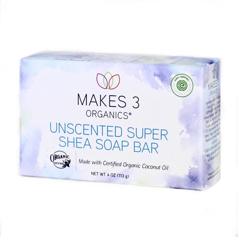 Makes 3 Organics® Organic Super Shea Soap Bar