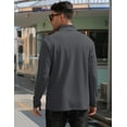thumbnail image 5 of GymChoice Men's Quarter-Zip Sweatshirt Long Sleeve Golf Pullover Sweater Shirts, 5 of 6