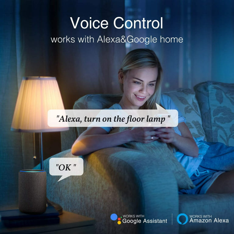 NEW, BRIGHT Smart Wi-Fi Plug Works with  Alexa and Google Assistant