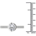 thumbnail image 4 of 1-1/4 Carat T.W. Diamond Bezel-Set Classic 14kt White Gold Engagement Ring, 4 of 5