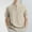 Beige, variant on Men's Button Stand Collar Blouse Top with Pocket, Casual Short Sleeve Front Shirt for Men, Light Blue, M