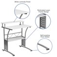 thumbnail image 2 of Bureau d'ordinateur Clifton blanc, 2 of 8