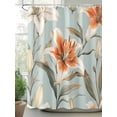 thumbnail image 2 of Fsddascl Lily Flower Shower Curtain Set - Standard 72" x 72" Washable Curtain with 12 Hooks, Watercolor Country Blooms Spring Botanical Art Waterproof Fabric Stall Shower Curtains for Bathroom, 2 of 6