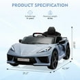 thumbnail image 3 of 2025 New 12V Kids Ride on Electric Car, Battery Powered Toddles Sports Car Toy, with Remote Control, Visual Dashboard, LED Lights, Music, Gifts for Boys Girls, 3 of 9