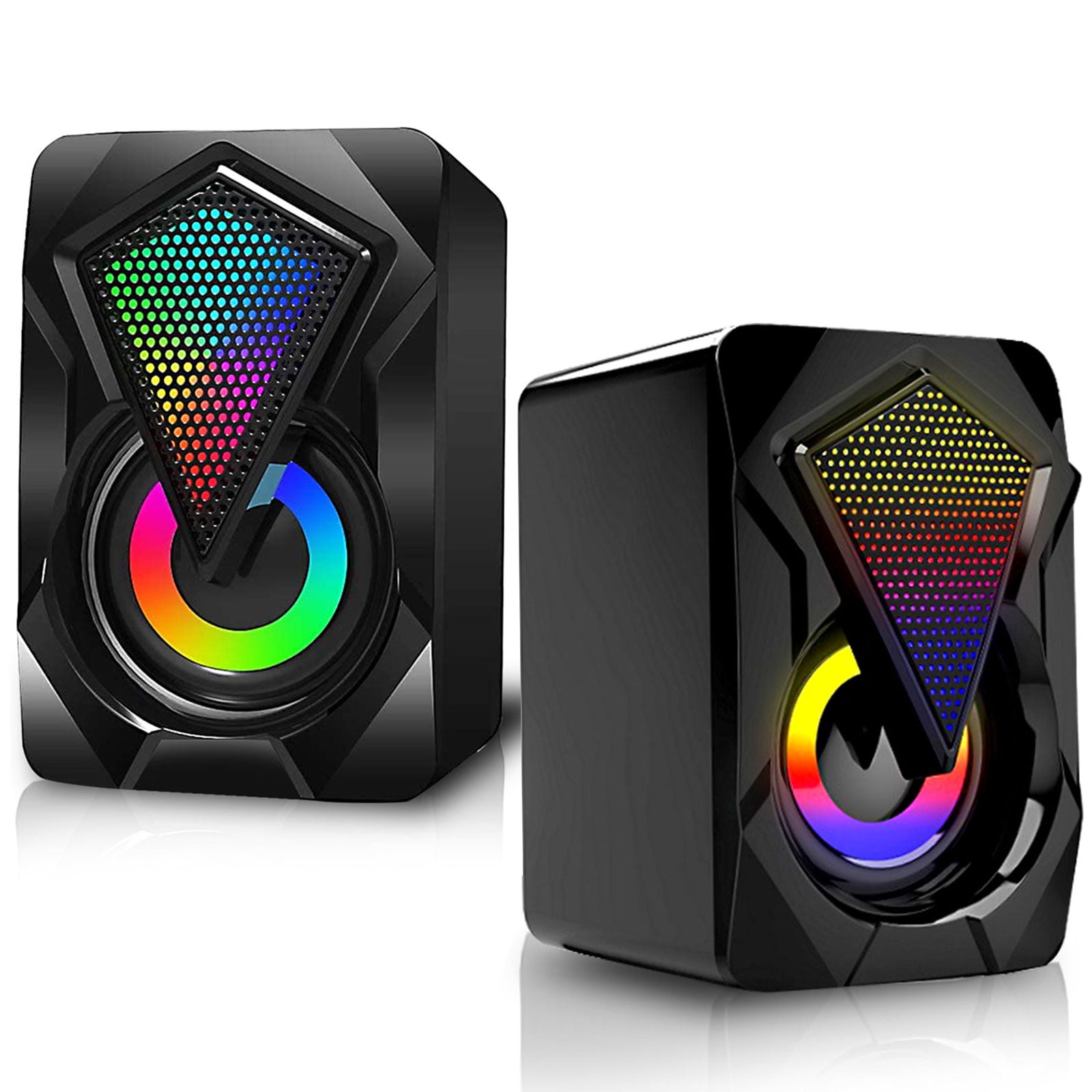 Hover Glad Stal Computer Speakers RGB Gaming Speaker USB Powered Stereo 2.0 Volume Control PC  Speakers with LED Light, Dual-Channel Multimedia Speakers for Computer  Desktop Laptop PC Smartphone TV Game Machine(6W) - Walmart.com