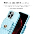 thumbnail image 3 of ELEHOLD Luxury Wallet Case&nbsp;for iPhone XS Max Case Organ Card Slots Holders PU Leather Metal Snap with Crossbody Shoulder Strap Shockproof Elegant Purse Case,blue, 3 of 6