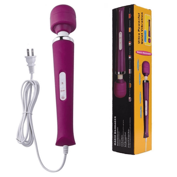 Rulwuck handheld rechargeable full body wand massager - perfect for home massage of neck, back, shoulders, waist, feet - suitable for everyone,Purple
