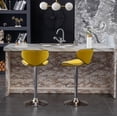 thumbnail image 5 of Roundhill Furniture Masaccio Bar Stool with Adjustable Height & Swivel, Yellow, Set of 2, 5 of 12