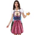 thumbnail image 2 of MOMOONNON Delantal Dirndl Delantal Alemán Lederhosen Oktoberfest Cocina Bávara Cocinar Asar Barbacoa Hornear Delantal para Mujer, 2 of 3