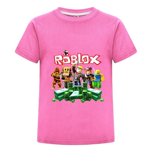 Ropa Infantil Estilo Roblox para Niño Ninas, Playera Gamer de Algodón con Estampado Original, Camiseta Ideal para Regalo de Cumpleaños