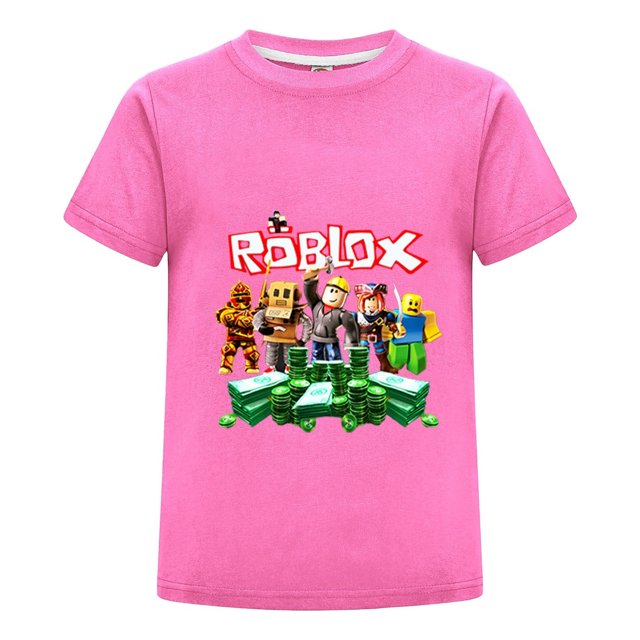 Ropa Infantil Estilo Roblox para Niño Ninas, Playera Gamer de Algodón con Estampado Original, Camiseta Ideal para Regalo de Cumpleaños