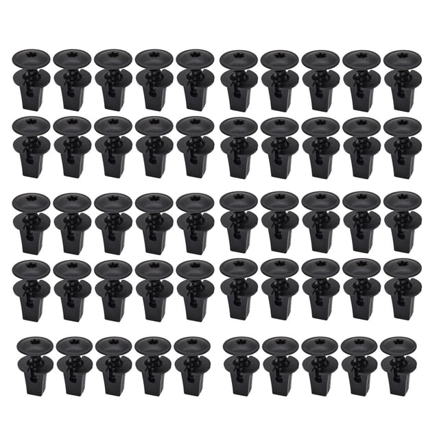 Riwesomey Juego de 50 pares de tornillos de plástico para vehículos, cubierta de motor, de rueda, pernos de repuesto para B5 B6 B7 Herramientas de reparación de automóviles