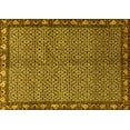 thumbnail image 1 of Ahgly Company Machine Washable Indoor Rectangle Persian Yellow Traditional Area Rugs, 7' x 9', 1 of 4