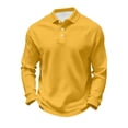 thumbnail image 3 of Trgacdwlo S-5XL Polo Shirts for Men Lightweight Waffle Long Sleeve Work Shirts for Men Summer Fall Sun Protection Textured Golf Polo Shirts for Men, 3 of 6