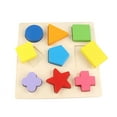 thumbnail image 1 of EQWLJWE Puzzle Toys Geometric Shapes Wooden Educational Matching Board For Children Geometry Design, 1 of 6
