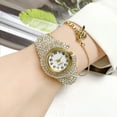 thumbnail image 2 of Weicam Women Elegant Crystal Bangle Braclet Round Dial Analog Quartz Wristwatch, 2 of 4