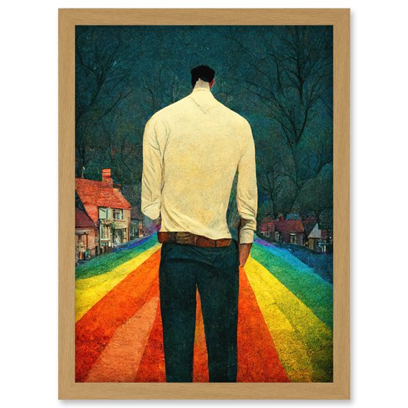 Road To Acceptance LGBTQ Conceptual Modern Artwork Framed Wall Art Print A4