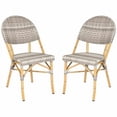 thumbnail image 3 of Safavieh Barrow Wicker Indoor-Outdoor Stacking Side Chair, Grey, Set of 2, 3 of 5