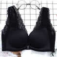 thumbnail image 2 of hoksml Women's Full Coverage Lace Racerback Front Closure Bra, Push Up Supportive Everyday Bra, 2 of 6