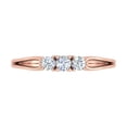 thumbnail image 3 of 1/4 Carat Three Stone Engagement Ring Band in 14K Rose Gold (Ring Size 10.25) (I1-I2 Clarity), 3 of 4
