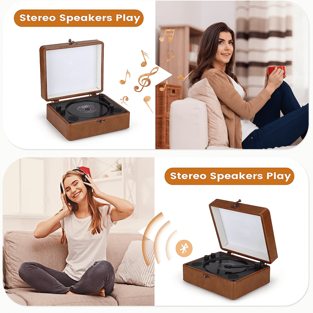 KEINXS CD Player with Bluetooth - Retro Desktop CD Players for Home CD Player with Speakers  Built in HiFi Bluetooth 5.0 FM-Support AUX/USB  Headphone Jack CD Player Protable for Kids  Gi
