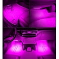 thumbnail image 2 of Luces LED decorativas para el suelo del interior del coche, tira impermeable con brillo de neón, lámpara de decoración interior, color morado, 2 of 5
