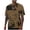 Khaki, variant on Men's Graphic Oversized T-Shirt Cotton Crew Neck Short Sleeve Tee Soft Stretch Casual Printed Top Big and Tall Size 5XL Yellow