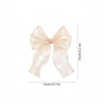 thumbnail image 3 of 12Pcs Iridescent Beige Christmas Bow Ornaments, Large Sheer Fabric Bows for Christmas Tree Wreath Garland Gift Wrap Holiday Decor, 3 of 6