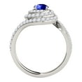 thumbnail image 3 of Mauli Jewels Rings for Women 1.60 Carat Interwined Design Diamond And Tanzanite Ring 4-prong 14k White Gold, 3 of 6