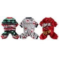 thumbnail image 1 of Xmarks 3pcs Christmas Dog Pajamas for Small Medium Dogs Sebaoyu Winter Pet Dog Jumpsuit Clothes Outfit Puppy Bodysuit Sweater, 1 of 8