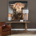 thumbnail image 5 of Cuadro de vaca de las tierras altas de una pieza impreso en lienzo, carteles de animales, imagen artística de pared para sala de estar, decoración moderna del hogar sin marco, 5 of 5