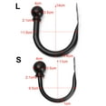 thumbnail image 2 of 2PCS Durable Practical Hold Modern Tassel Arms Hooks U Shaped Metal Tieback Curtain Loop Holder BLACK S, 2 of 8
