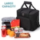 thumbnail image 2 of Yuarrent Fiambrera portátil, bolsa de tela Oxford, aislamiento térmico, alimentos aislados, fresco, para guardar pícnic, bolsa de Almacenamiento y organización del hogar Negro, 2 of 6