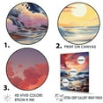 thumbnail image 3 of Designart "Sunrise Over The Rainbow Ocean VI" Ocean Floater Framed Canvas Wall Art, 3 of 5