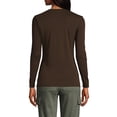 thumbnail image 2 of Lands' End Women's Cotton Rib Long Sleeve Crewneck T-Shirt, 2 of 3