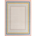 thumbnail image 1 of Unique Loom Tapis de Sol Rayé de Lotus 9' x 12' Rectangle Ivoire/multi, 1 of 1