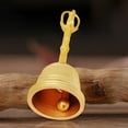 thumbnail image 3 of Popular Pure Brass, Bell Feng Shui Copper Handbell Hand Buddhist  Taoist Instrument 4.5 Inch Rattle, 3 of 8