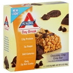 Atkins Advantage Chocolate Chip Crisp Bars, 5ct (Pack of 6)