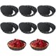 thumbnail image 1 of Molde para tarta pequeño de 10 cm con base de elevación Mini moldes para tartaleta Buen revestimiento antiadherente Juego de 6 moldes para tartas, color negro Namotu ZH-312, 1 of 7