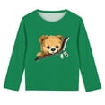 thumbnail image 5 of WRKEKC Girls Long Sleeve T-Shirts, Boys Long Sleeve Shirts, Boys' and Girls' Long Sleeve Bear Print Cute Crew Neck Casual Tops, 5 of 6