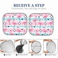 thumbnail image 6 of Naloa Pink Striped Flamingo 2 Piece Foldable Car Sun Shades, Car Windshield Sunshade, Front Window Sunshade for Car, Truck, SUV - Medium, 6 of 7