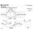 thumbnail image 3 of Kingston Brass VTRS523030 52-Inch Acrylic Oval Single Slipper Freestanding Tub with Drain and Integrated Seat in Glossy White, 3 of 8