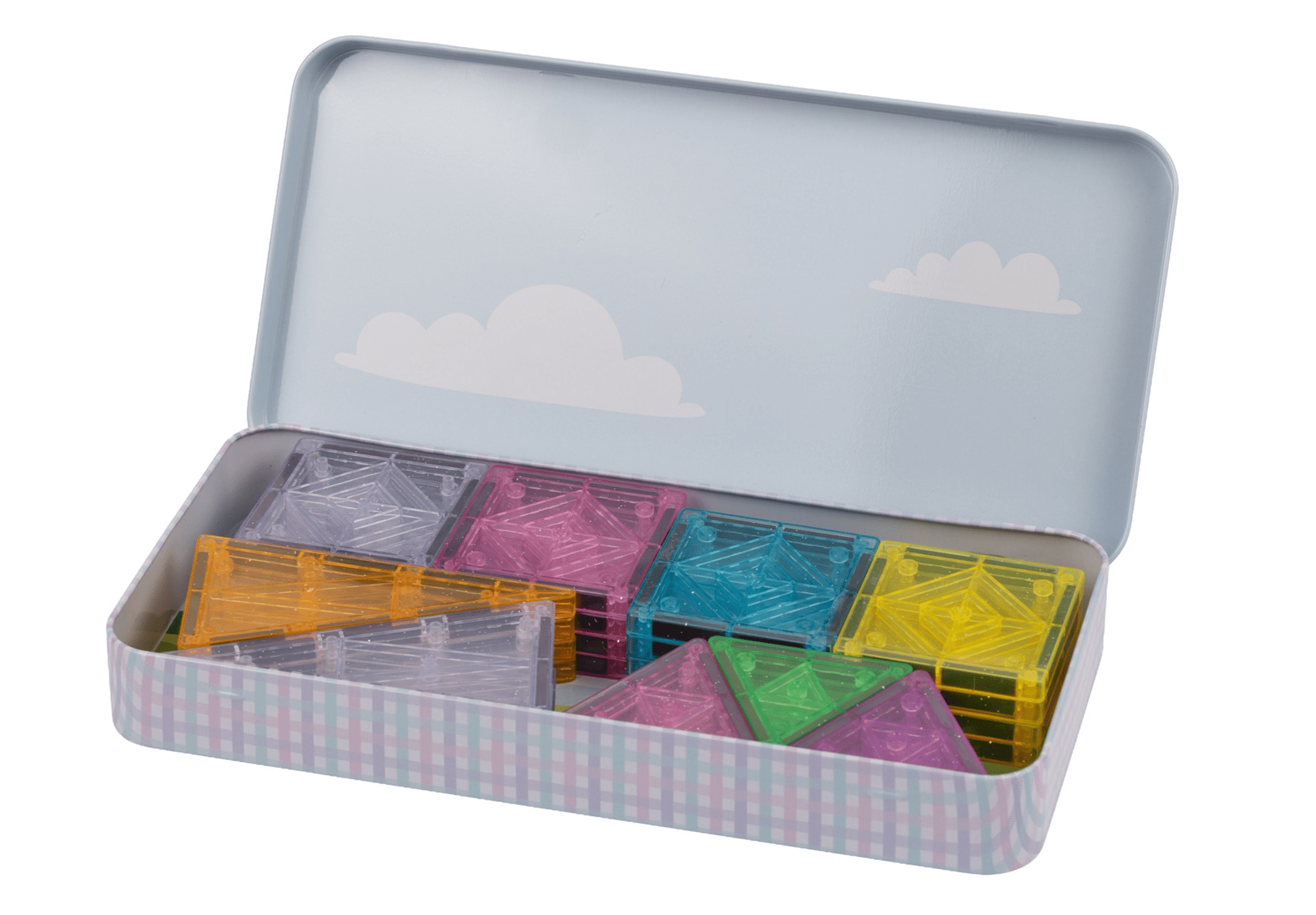 RMS Easter Bunny Magnetic Tile Tins, Stem Toy for Kids with Reusable Storage Tin, Magnetic Building Tiles Easter Gift, Ages 3+