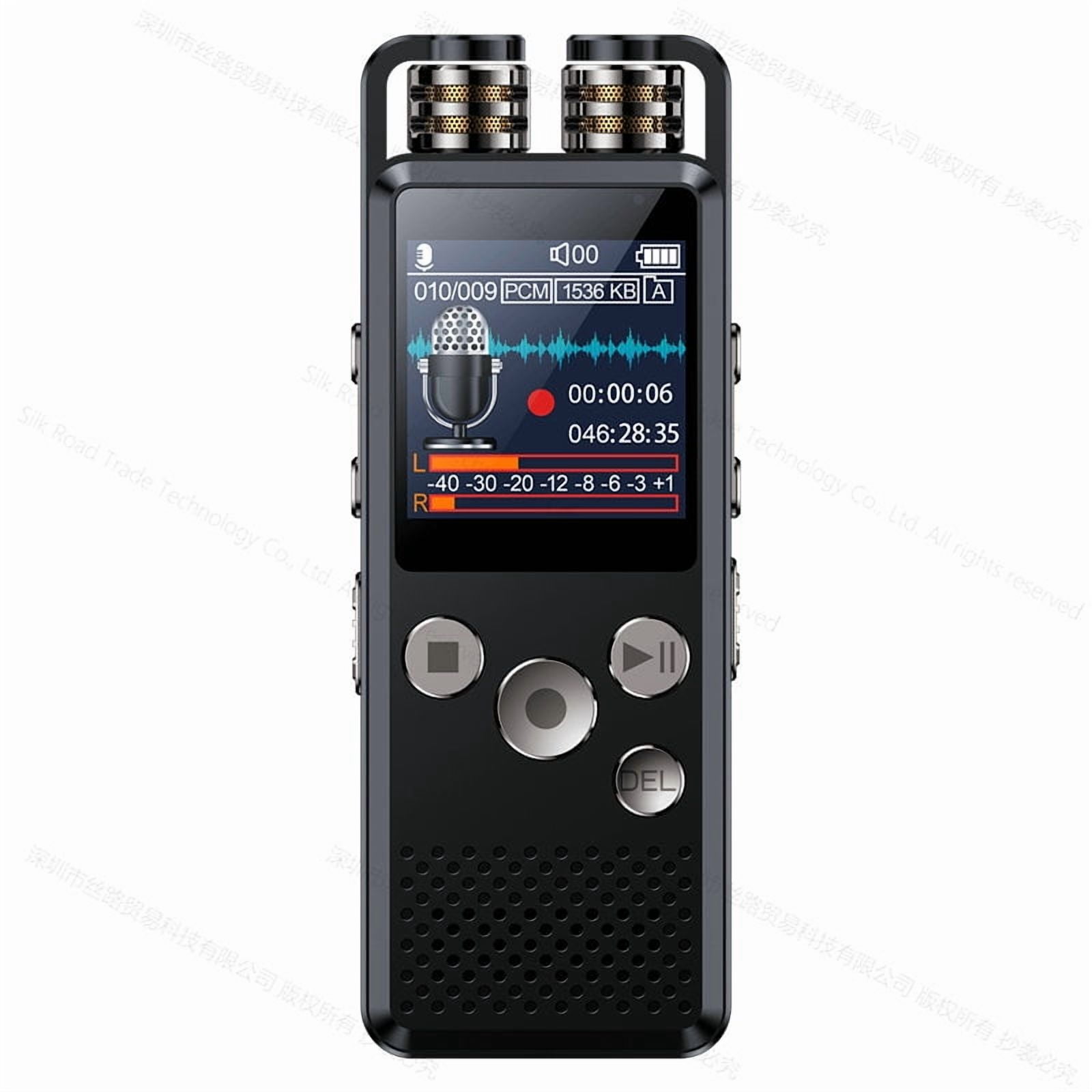 KP666 Professional Voice-Activated Mini Digital Clear Sound Recorder Pen PCM 1536KBPS Stereo Recording Dual Microphones Denoise Lecture Meeting Dictaphone