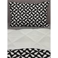 thumbnail image 3 of Abstract Comforter & Sham Bedding Set, Monochrome Geometric Repetitive Simplistic 70's Retro Illustration, 3 pcs Duvet Set Microfiber Filling Quilt, 5 Sizes, Eggshell and Dark Brown, by Ambesonne, 3 of 4