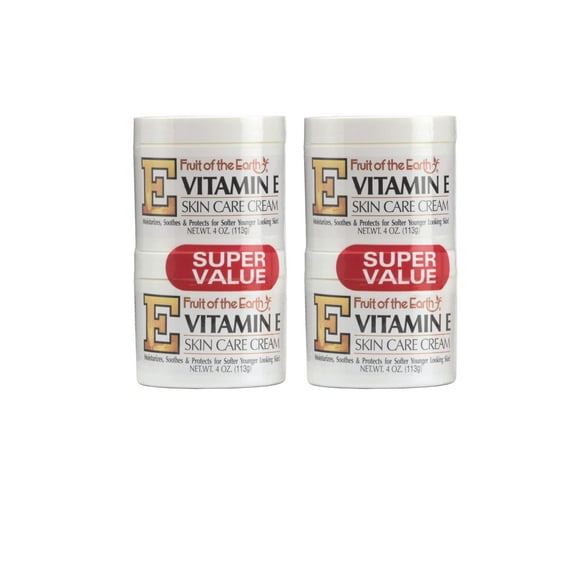 Fruit of the Earth GP27 Vitamin E Skin Care Cream 4 oz (113 g) Pack of 4