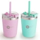 thumbnail image 1 of Set DE 2 Vasos Térmicos POPYUM Infantiles Acero Inoxidable Anti Derrame 9oz Rosa verde, 1 of 12