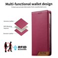 thumbnail image 3 of Funda Tipo Cartera de Cuero Sintético para XIAOMI 17 Pro Max Bloqueo RFID, con Ranuras para Tarjetas y Bolsillo para Efectivo, Cierre Magnético Fuerte Rojo, 3 of 6